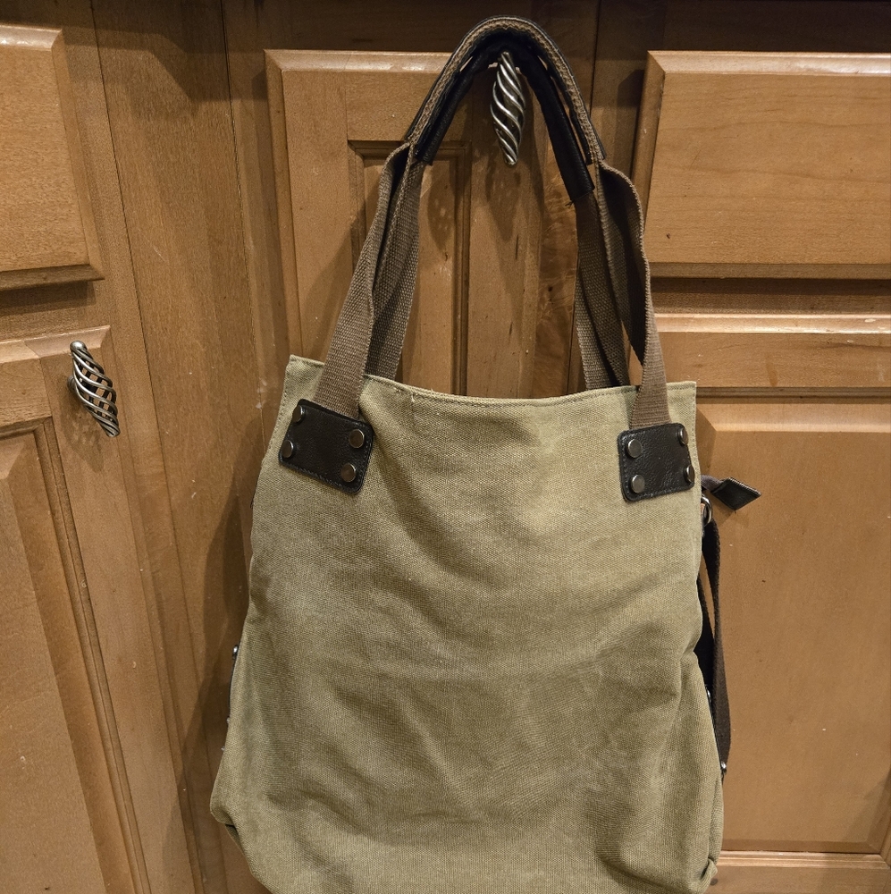 Oris canvas bag large messenger hobo purse overnight - Picture 9 of 11